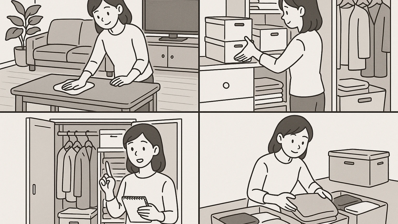 정리의 달인처럼