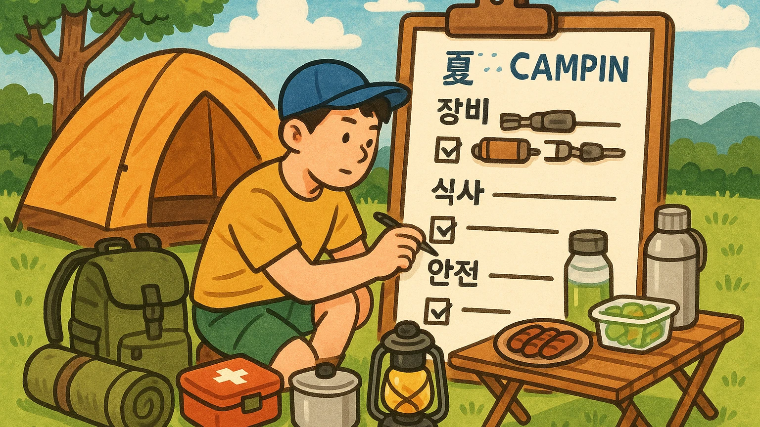 여름 캠핑