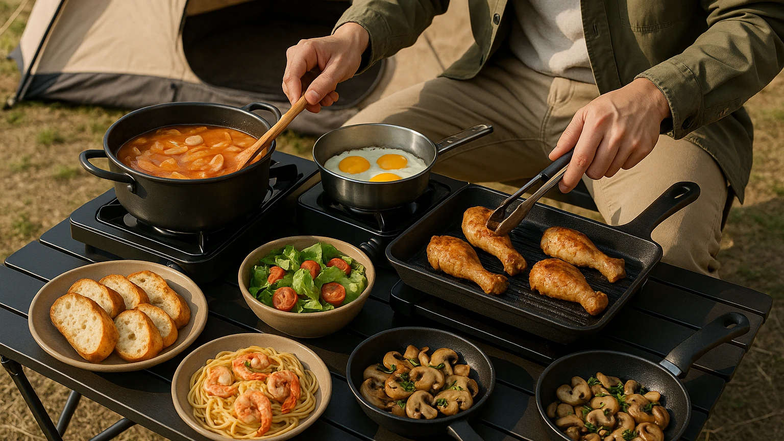 캠핑에서 쉽게 만들 수 있는 간편 요리 5선