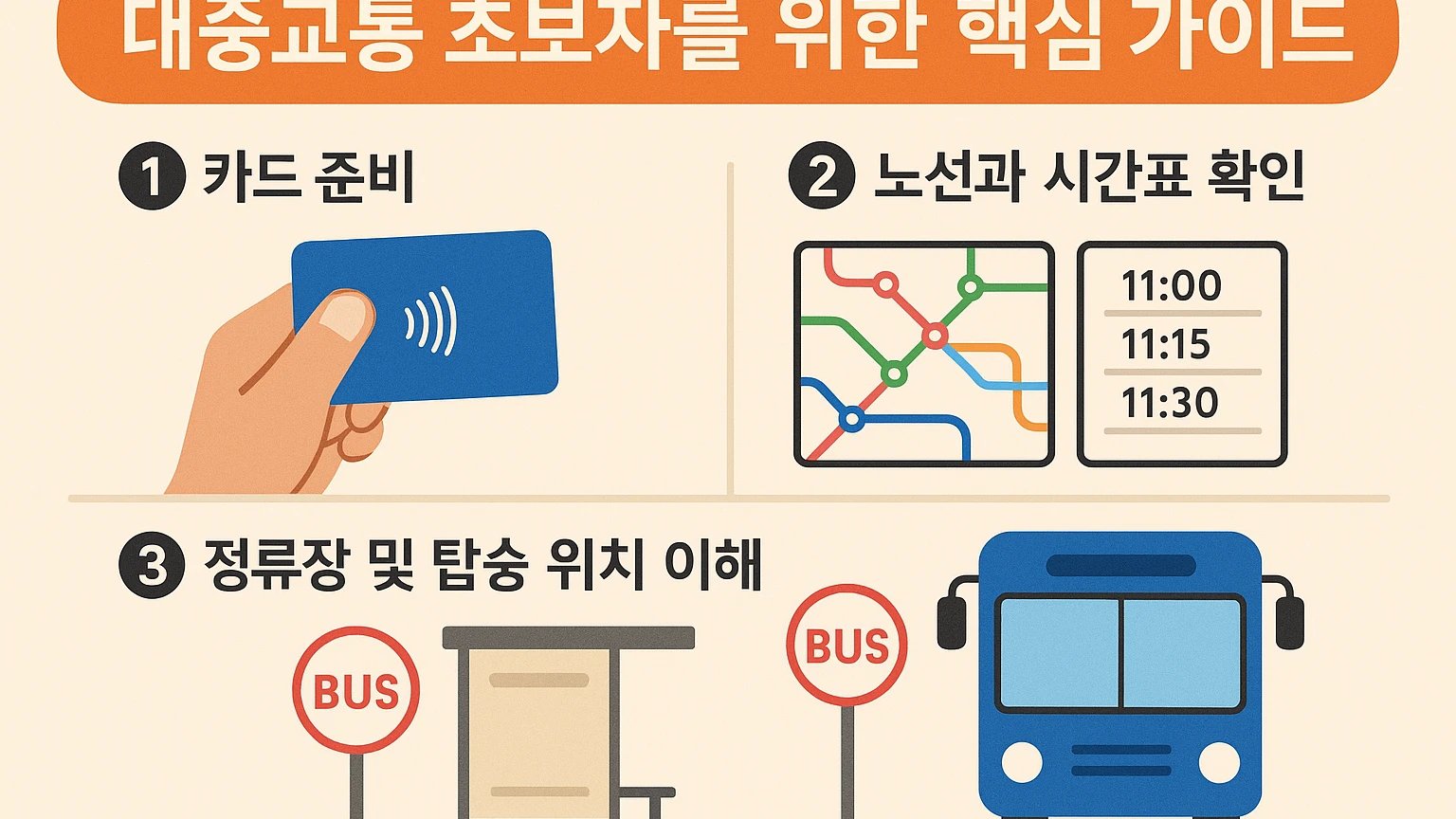 대중교통 초보자도 쉽게 따라할 수 있는 이용 가이드